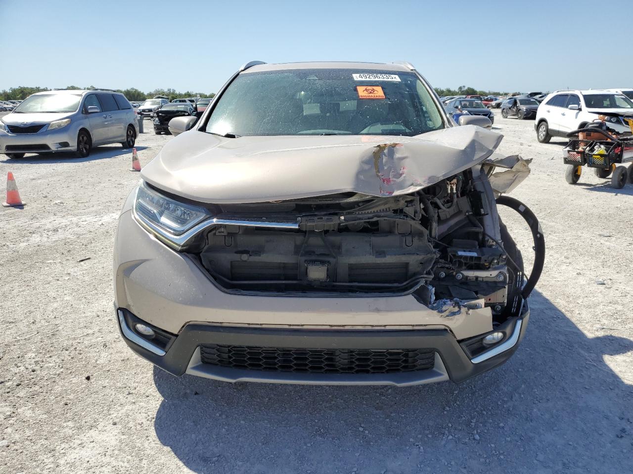 2017 Honda CR-V VIN 5J6RW1H96HL014939 Copart auction photo, front end / rear end damage thumbnail 5