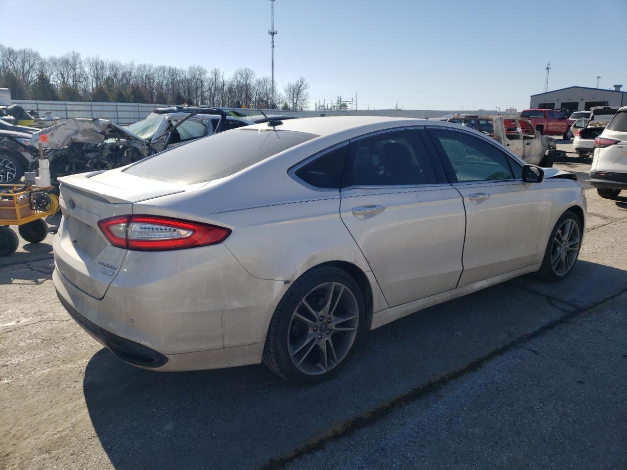 2013 Ford Fusion VIN 3FA6P0K99DR153120 Copart auction photo, front end / hail damage thumbnail 3