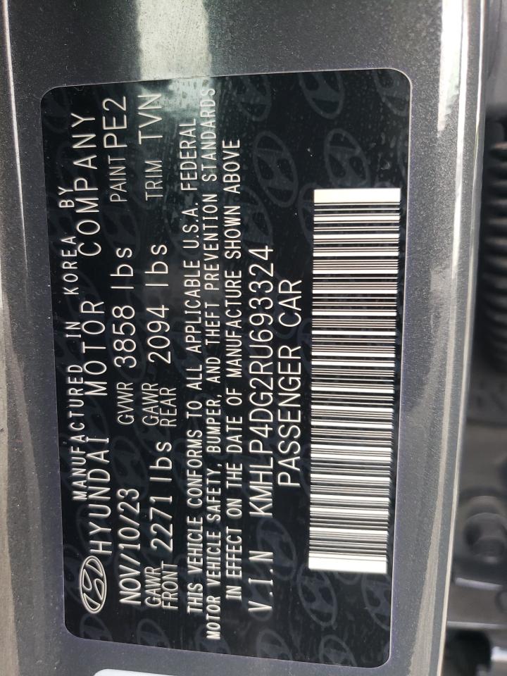 2024 Hyundai Elantra VIN KMHLP4DG2RU693324 Copart auction photo, front end damage thumbnail 14