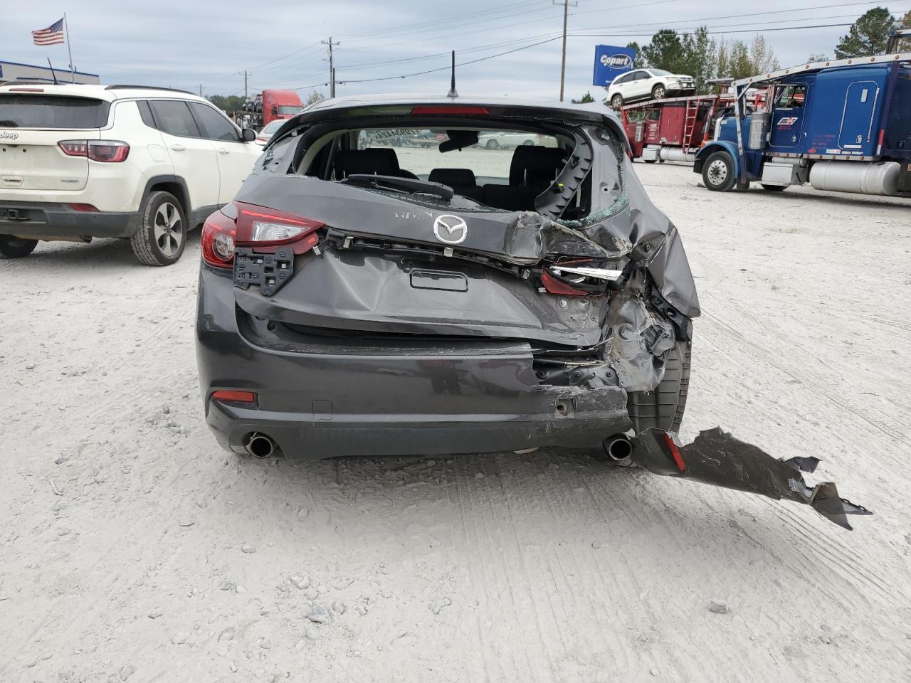 2018 Mazda 3 VIN 3MZBN1K76JM174953 Copart auction photo, rear end damage thumbnail 6
