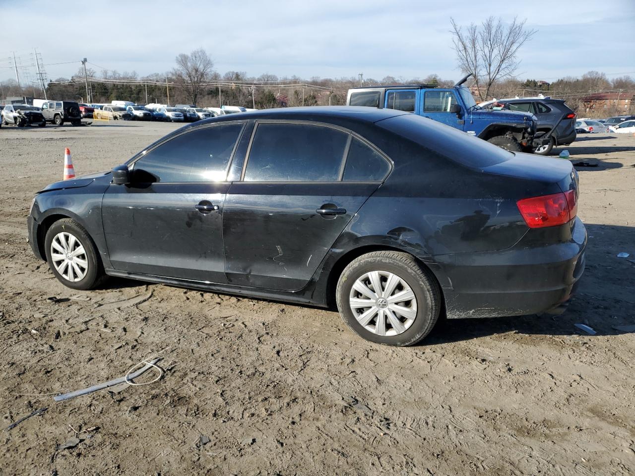 2014 Volkswagen Jetta VIN 3VW2K7AJ6EM433603 Copart auction photo, front end damage thumbnail 2