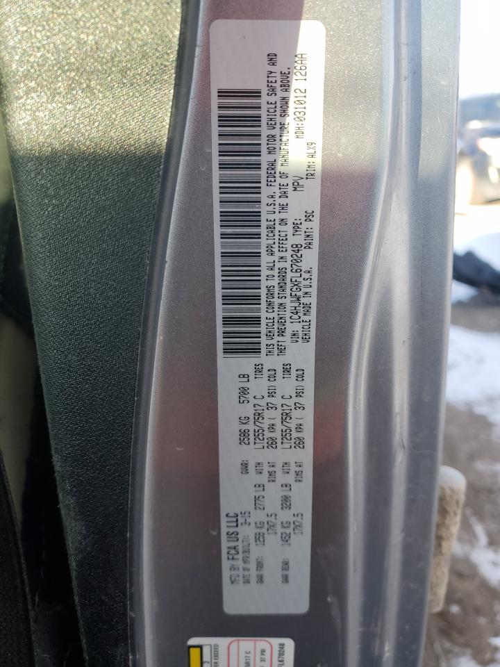 2015 Jeep Wrangler VIN 1C4HJWFGXFL670248 Copart auction photo, all over damage thumbnail 15