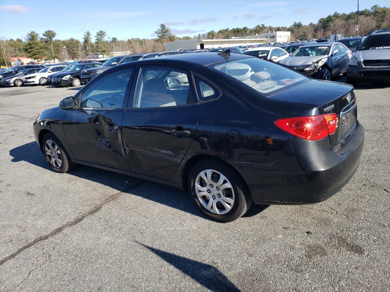 2010 Hyundai Elantra VIN KMHDU4AD2AU960652 Copart auction photo, side damage thumbnail 2