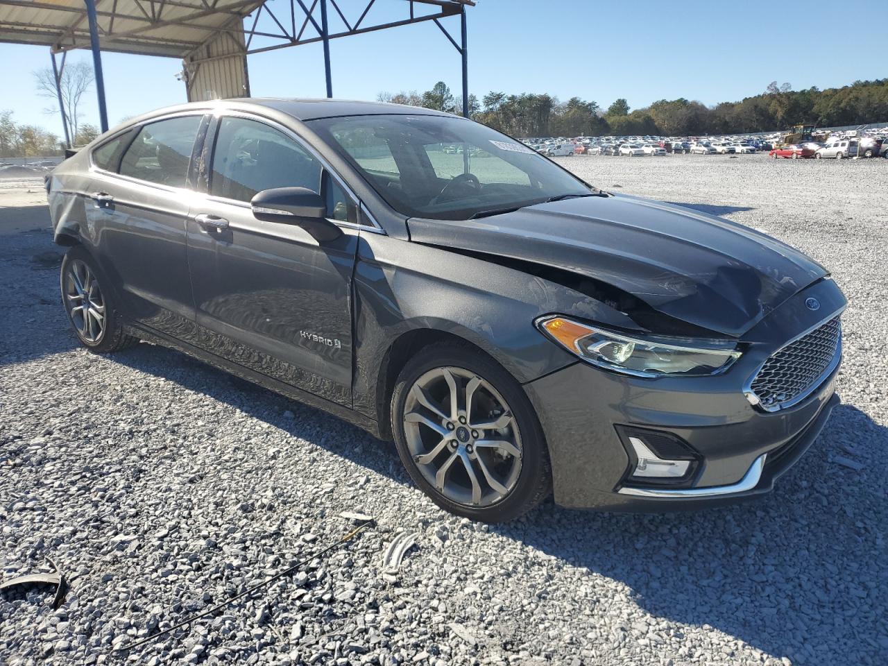 2019 Ford Fusion VIN 3FA6P0RUXKR123986 Copart auction photo, rear end / front end damage thumbnail 4