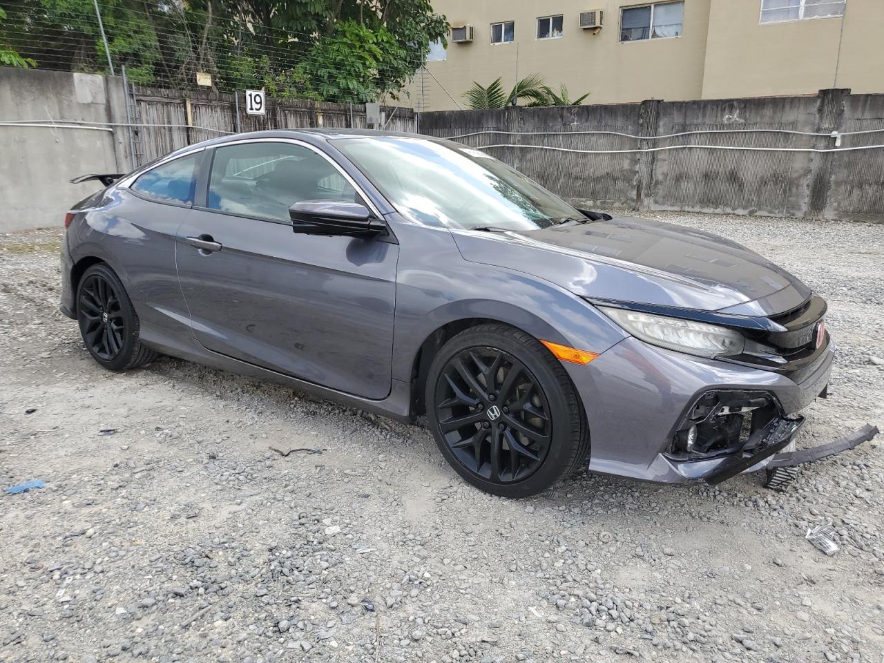 2020 Honda Civic VIN 2HGFC3A59LH753038 Copart auction photo, front end / rear end damage thumbnail 4