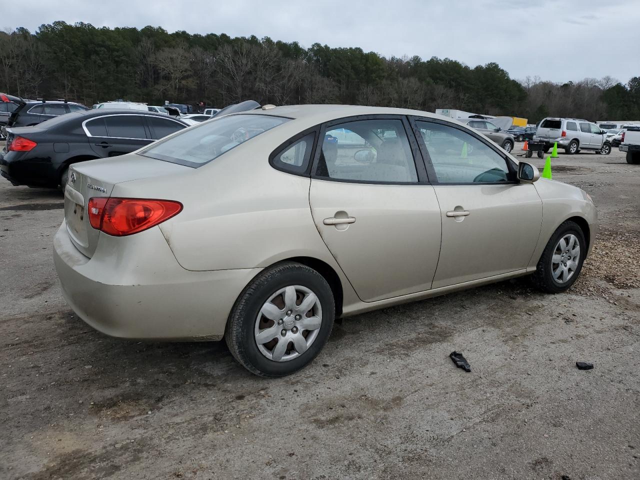 2008 Hyundai Elantra VIN KMHDU46D28U449607 Copart auction photo, front end / side damage thumbnail 3