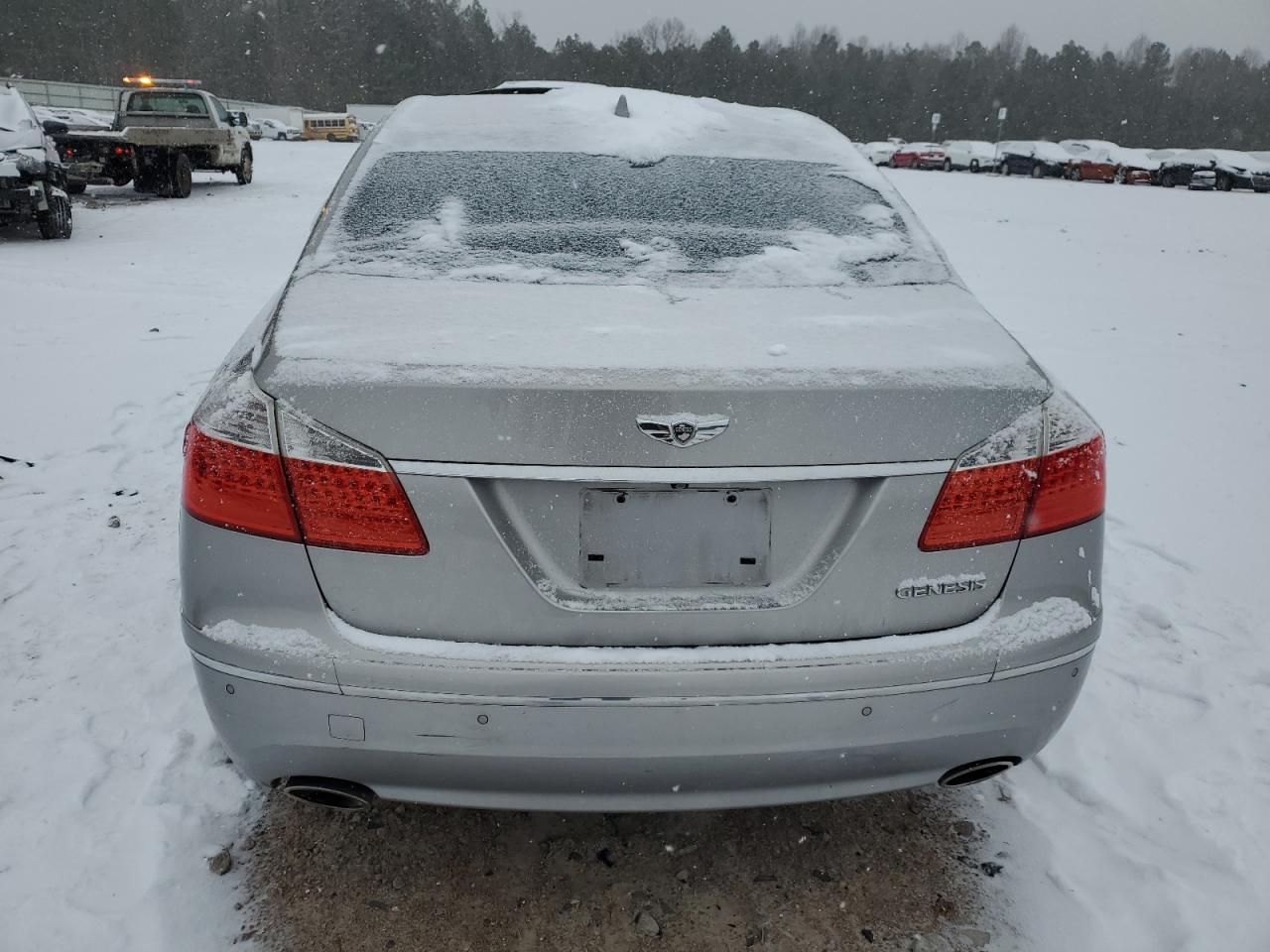 2009 Hyundai Genesis VIN KMHGC46E79U025379 Copart auction photo, front end / mechanical damage thumbnail 6