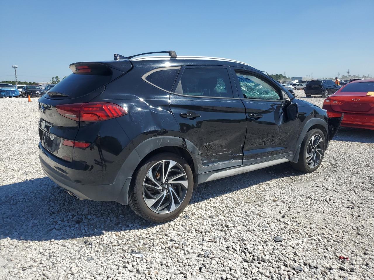 2021 Hyundai Tucson VIN KM8J33ALXMU329899 Copart auction photo, rollover damage thumbnail 3