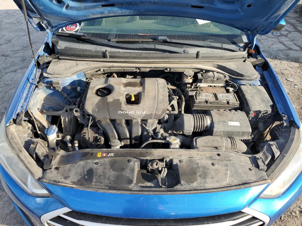2017 Hyundai Elantra VIN 5NPD74LF8HH208386 Copart auction photo, undercarriage / all over damage thumbnail 12