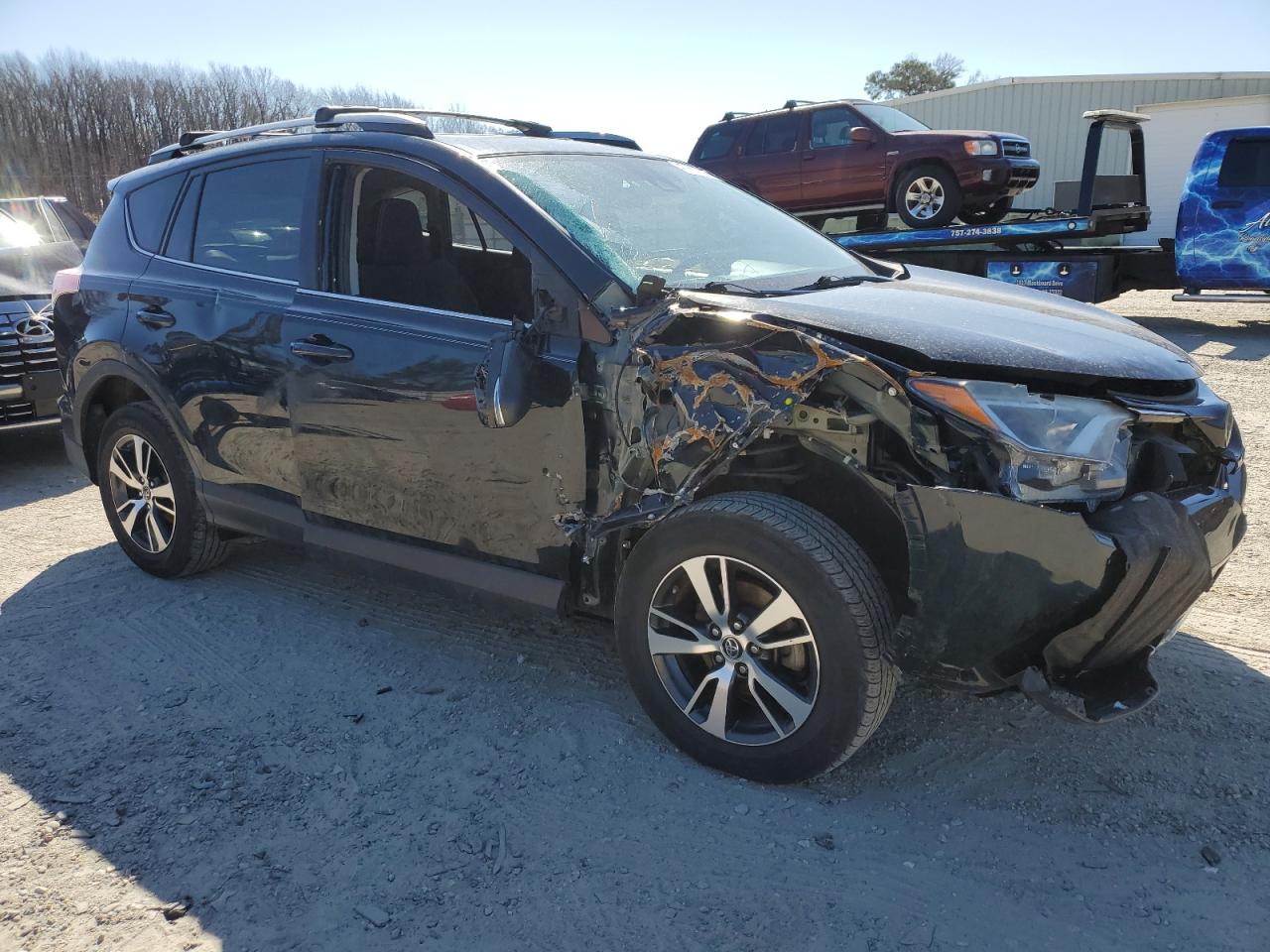 2017 Toyota RAV 4 VIN JTMRFREV8HD206511 Copart auction photo, front end / side damage thumbnail 4