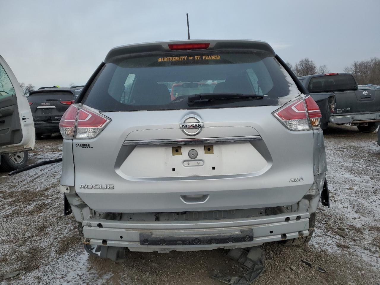 2015 Nissan Rogue VIN KNMAT2MV6FP529224 Copart auction photo, rear end damage thumbnail 6