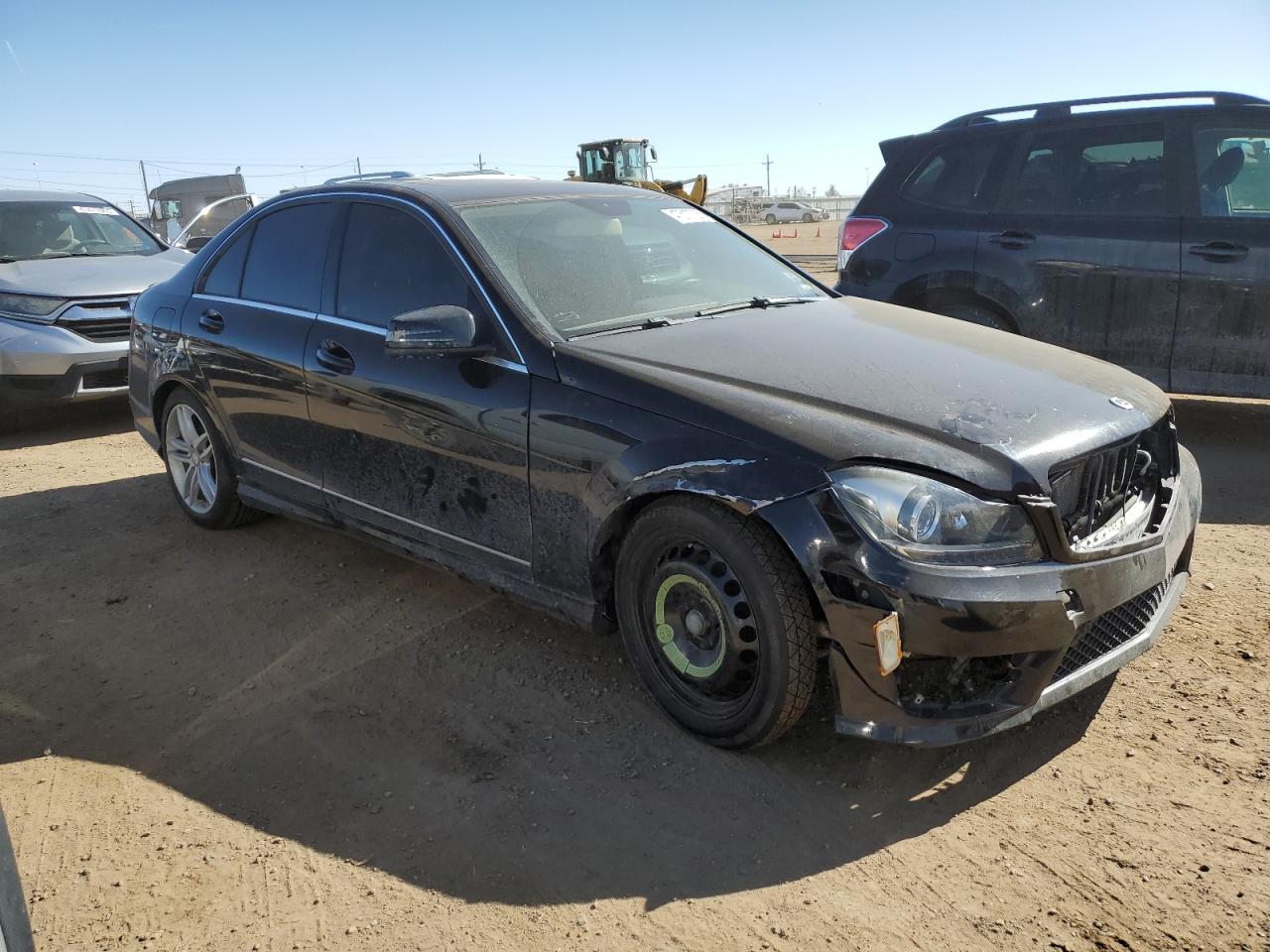 2014 Mercedes-Benz C-klasse VIN WDDGF8AB9ER323676 Copart auction photo, front end damage thumbnail 4