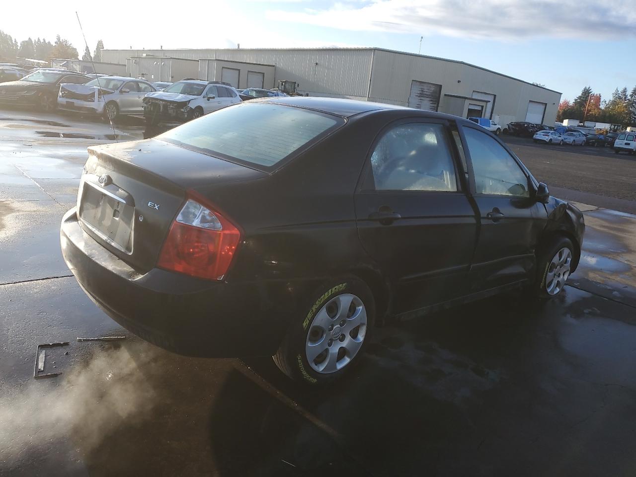 2006 KIA Spectra VIN KNAFE122265293831 Copart auction photo, front end / side damage thumbnail 3