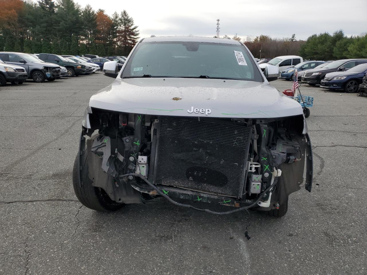 2017 Jeep Grand Cherokee VIN 1C4RJFBG8HC885107 Copart auction photo, front end damage thumbnail 5