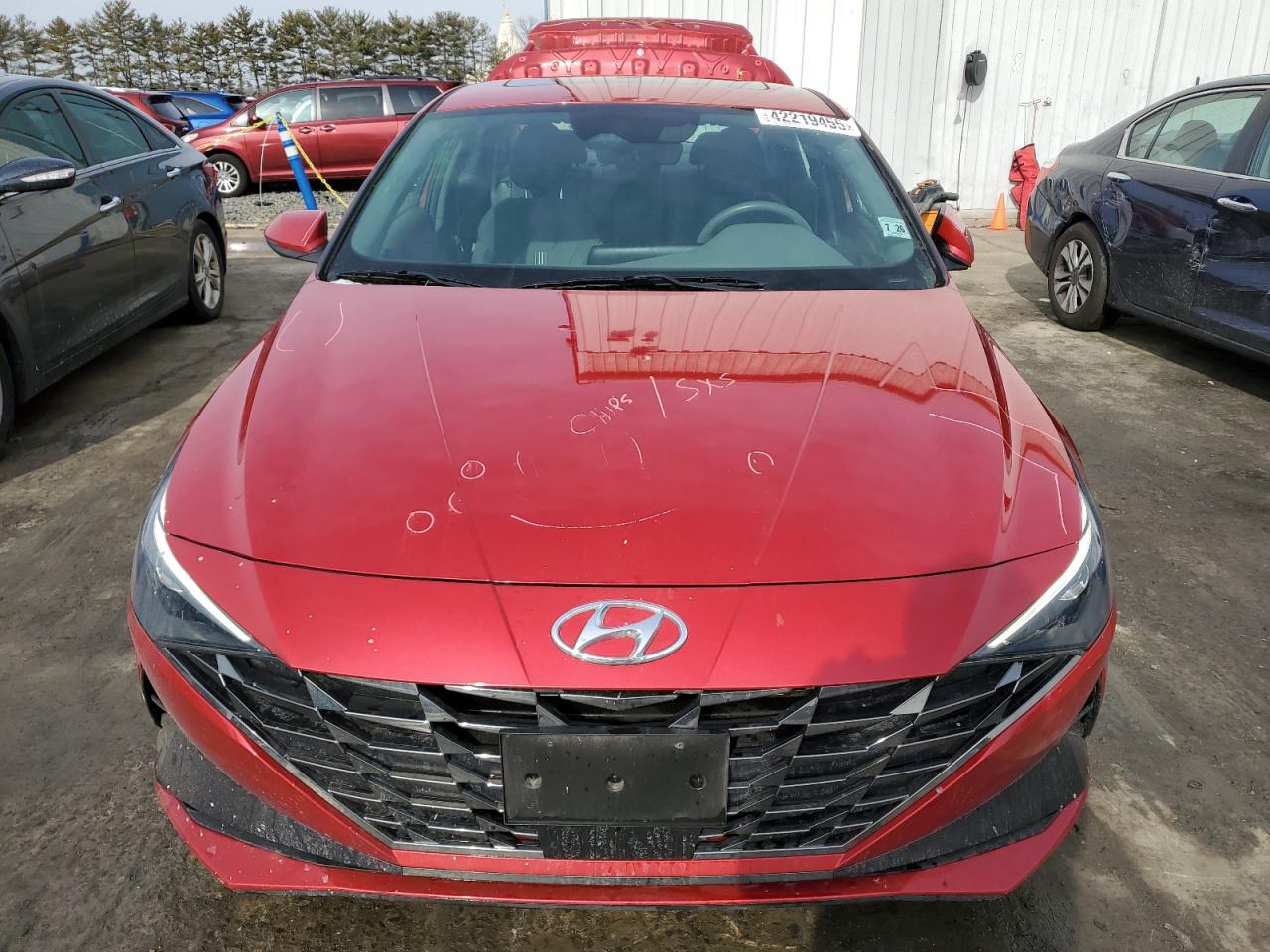 2021 Hyundai Elantra VIN 5NPLN4AG7MH006405 Copart auction photo, rear end damage thumbnail 5