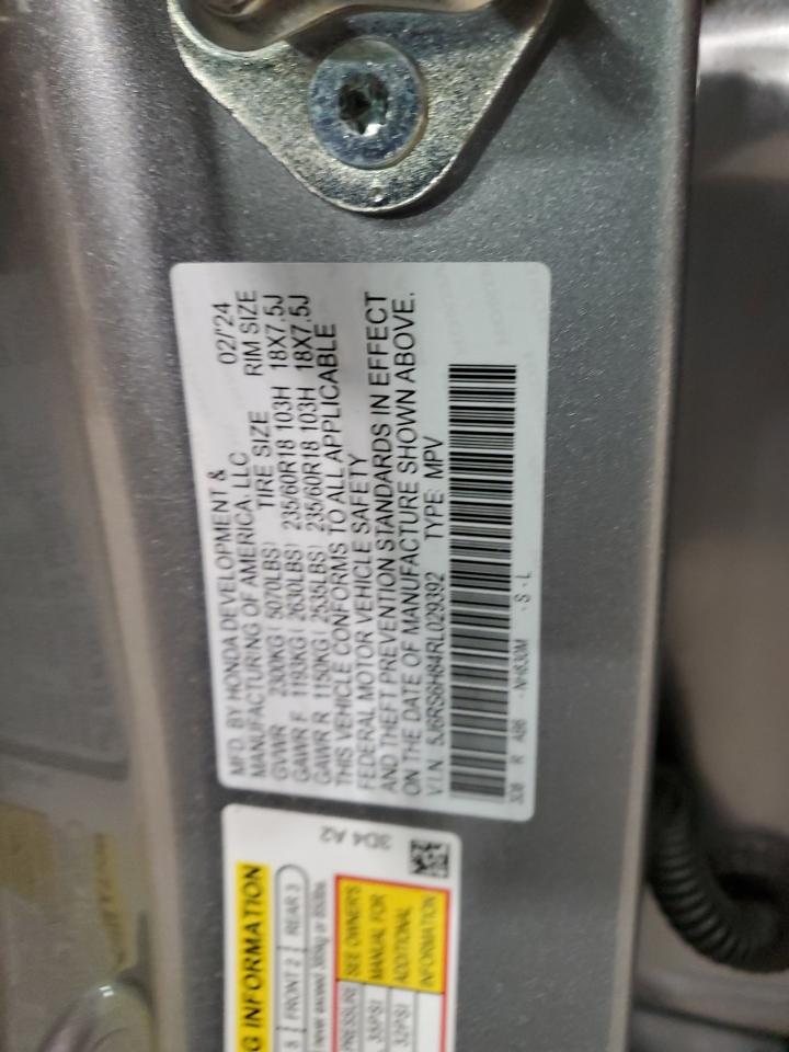 2024 Honda CR-V VIN 5J6RS6H84RL029392 Copart auction photo, front end damage thumbnail 14