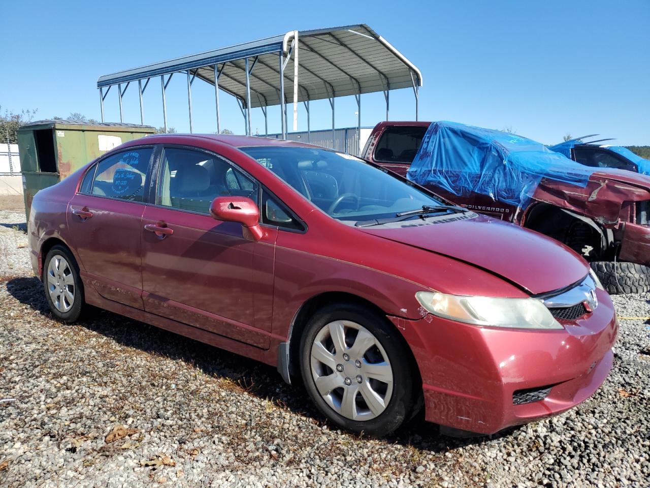 2010 Honda Civic VIN 2HGFA1F50AH535196 Copart auction photo, top/roof / minor dent/scratches damage thumbnail 4