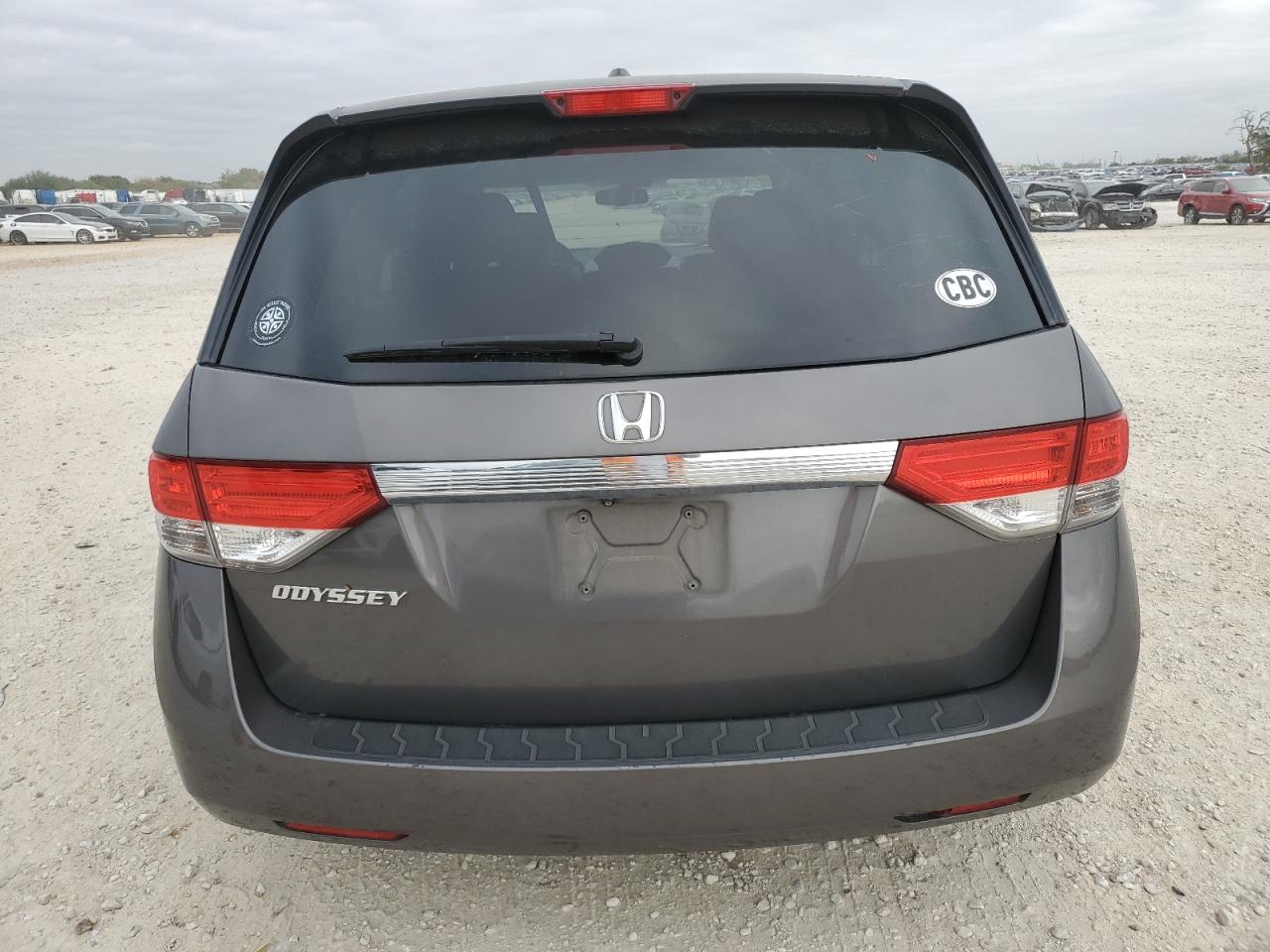 2014 Honda Odyssey VIN 5FNRL5H67EB014667 Copart auction photo, rear end / minor dent/scratches damage thumbnail 6