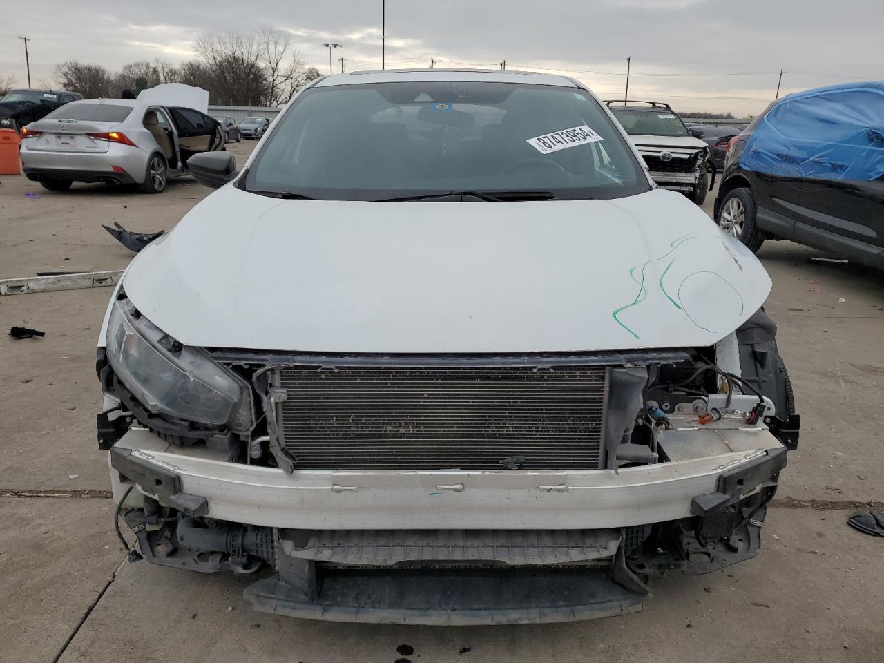 2021 Honda Civic VIN SHHFK7H63MU210622 Copart auction photo, front end / side damage thumbnail 5