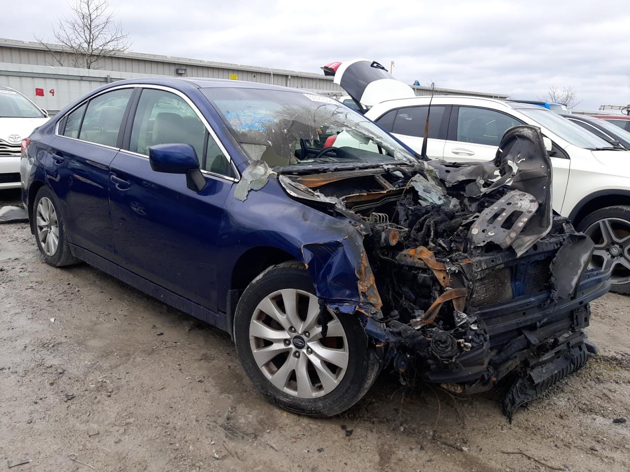 2015 Subaru Legacy VIN 4S3BNBD61F3019460 Copart auction photo, burn damage thumbnail 4