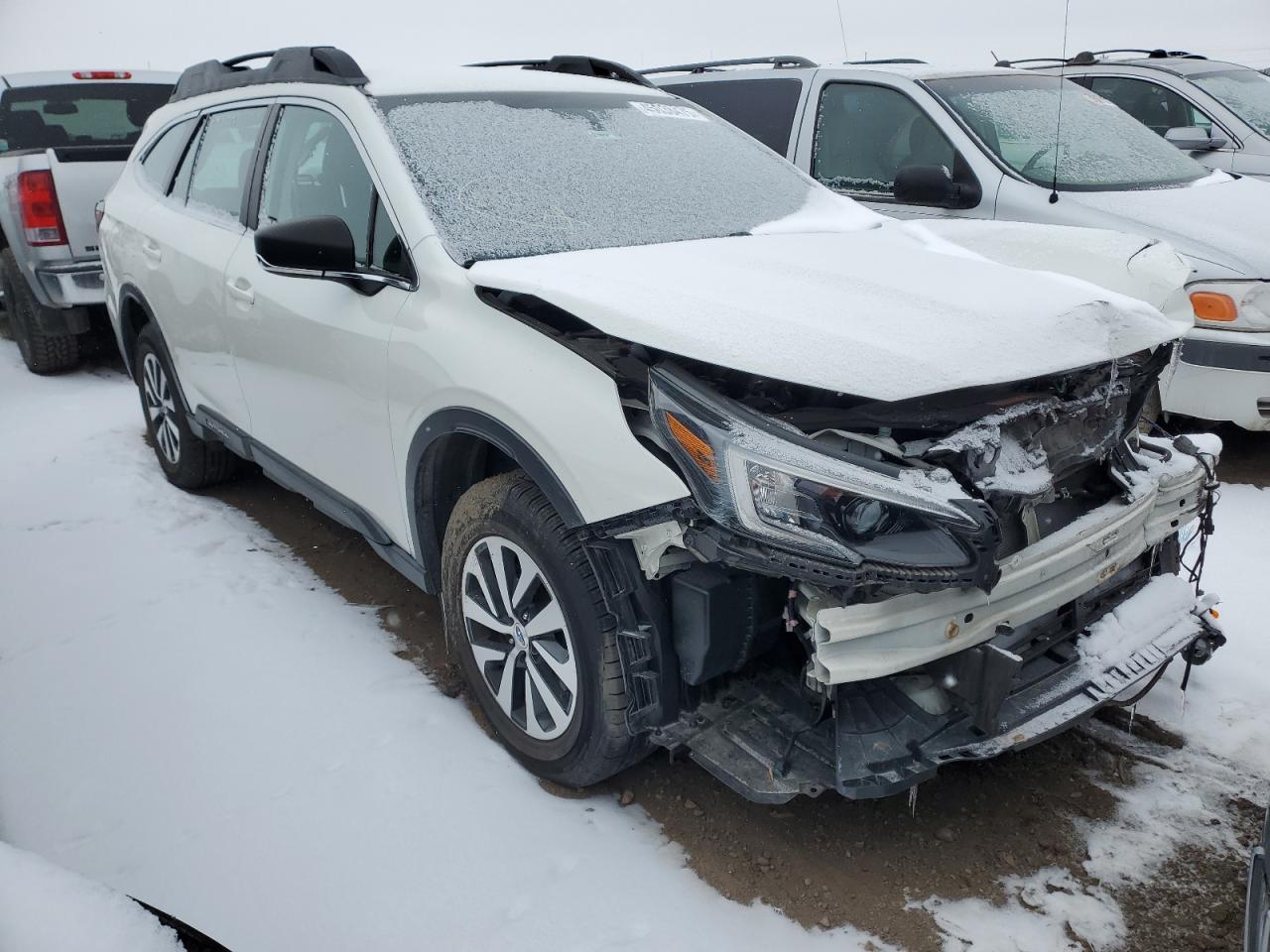 2020 Subaru Legacy VIN 4S4BTAACXL3249385 Copart auction photo, side / front end damage thumbnail 4