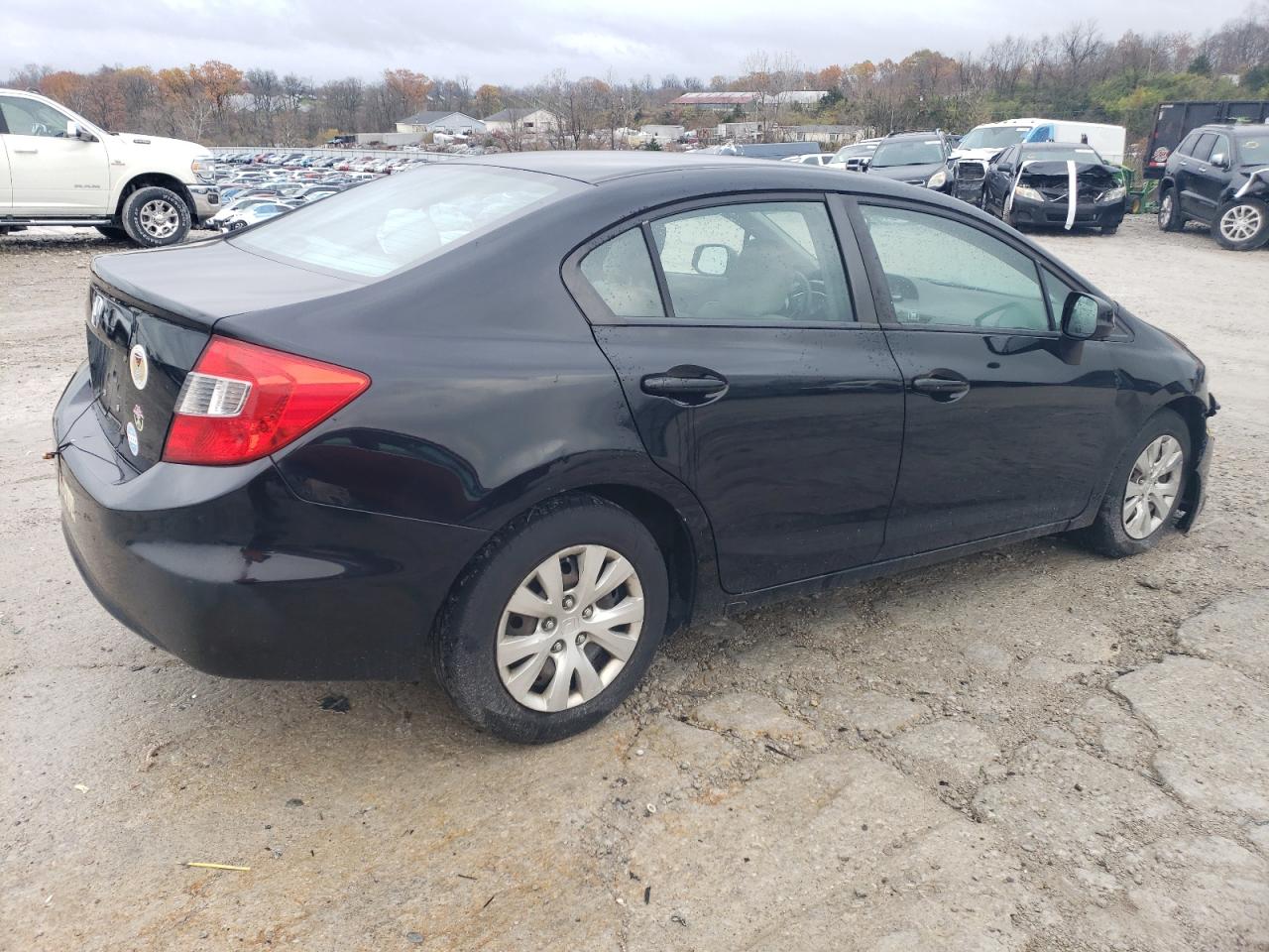 2012 Honda Civic VIN 19XFB2F56CE371744 Copart auction photo, front end damage thumbnail 3