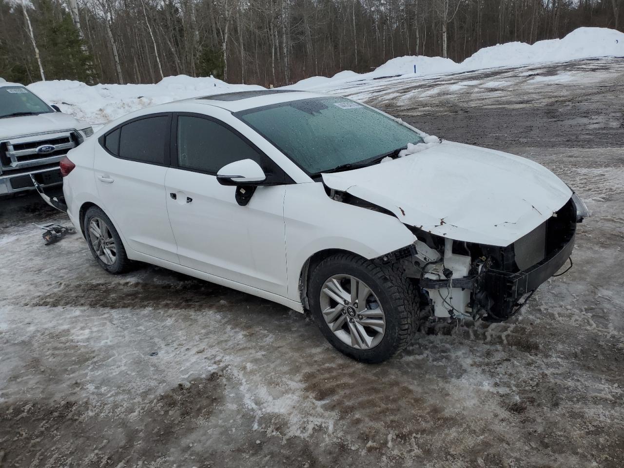 2019 Hyundai Elantra VIN KMHD84LF3KU768385 Copart auction photo, front end / rear end damage thumbnail 4