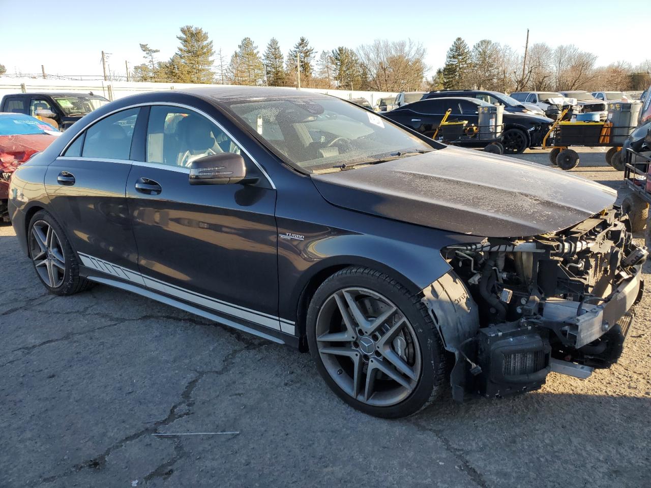 2014 Mercedes-Benz CLA-klasse VIN WDDSJ5CBXEN029182 Copart auction photo, front end damage thumbnail 4