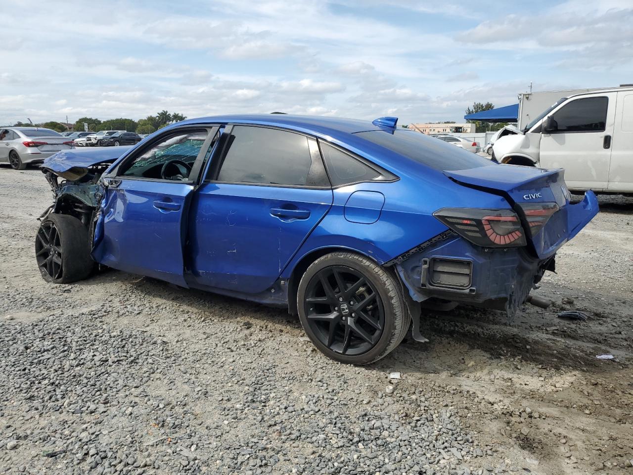 2022 Honda Civic VIN 2HGFE2F58NH556510 Copart auction photo, front end / all over damage thumbnail 2
