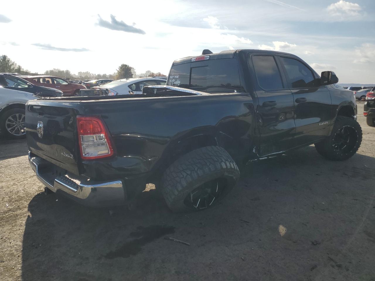 2019 RAM 1500 VIN 1C6SRFCTXKN592169 Copart auction photo, side / rear end damage thumbnail 3
