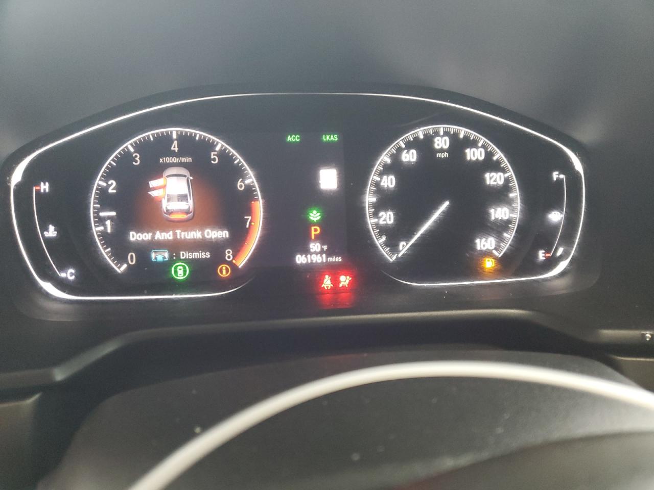 2019 Honda Accord VIN 1HGCV1F1XKA156761 Copart auction photo, side damage thumbnail 9