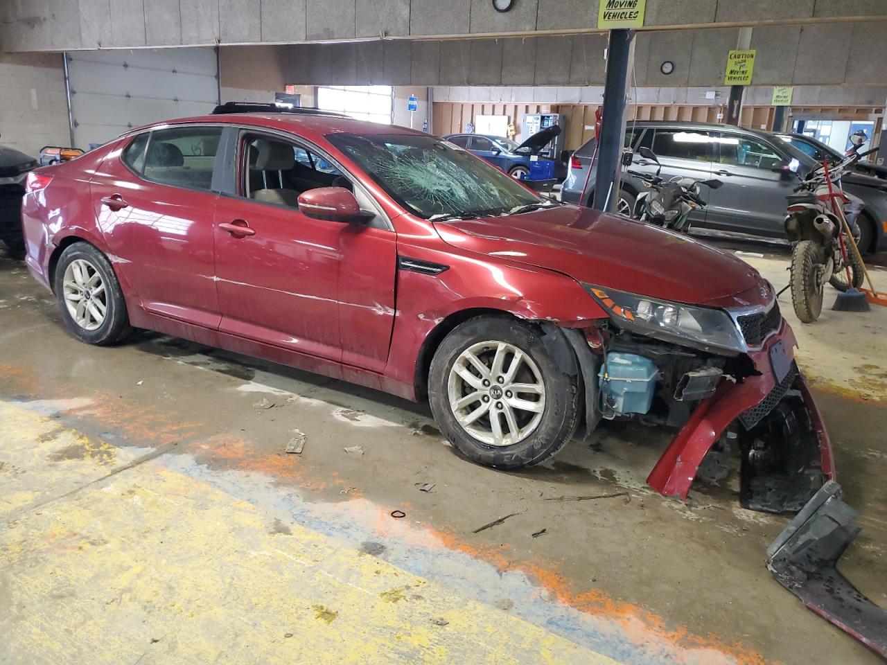 2011 KIA Optima VIN KNAGM4A71B5070910 Copart auction photo, front end / undercarriage damage thumbnail 4