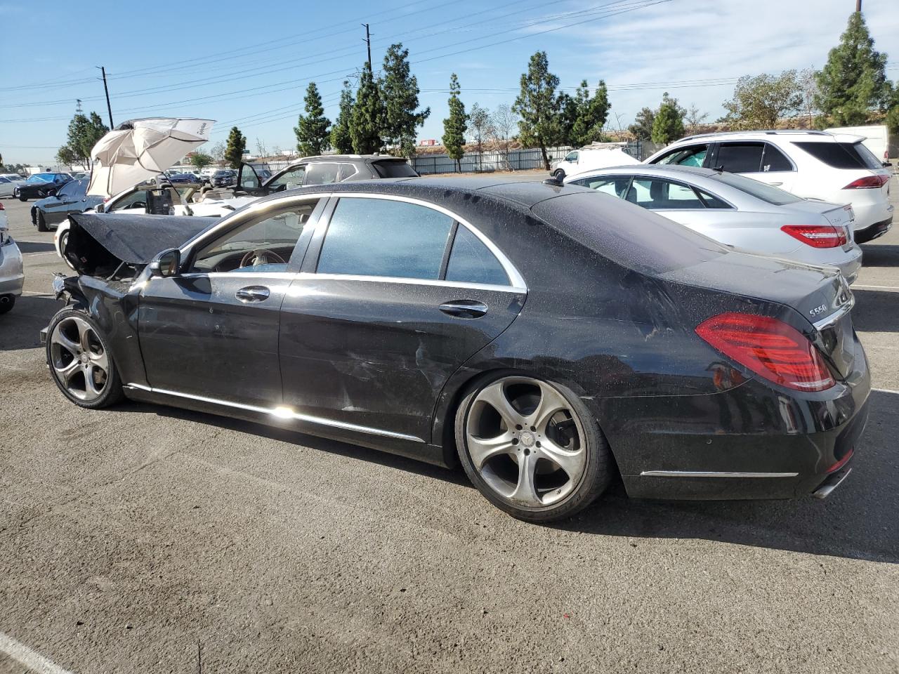 2016 Mercedes-Benz S-klasse VIN WDDUG8CB6GA226384 Copart auction photo, front end / side damage thumbnail 2