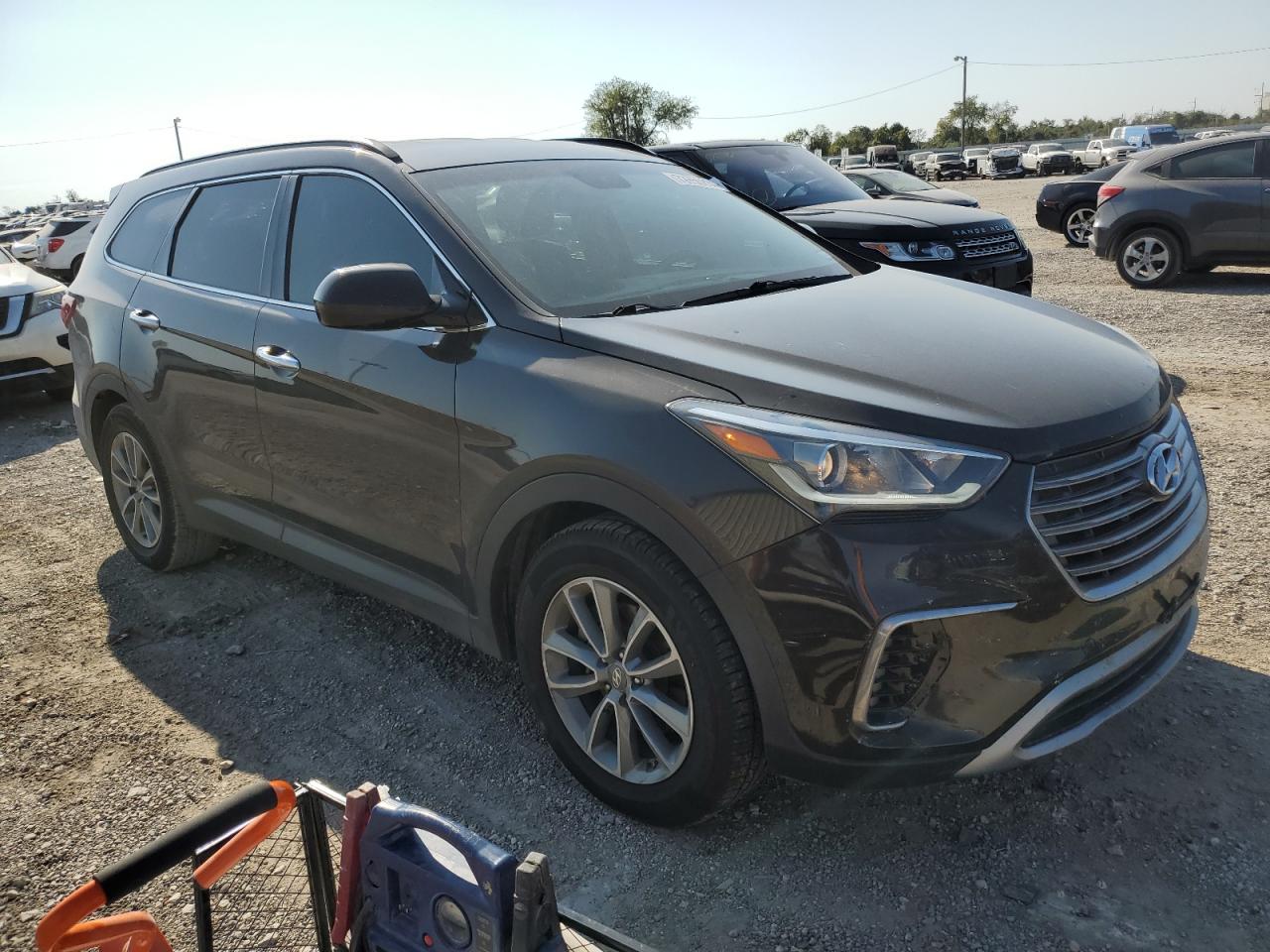 2017 Hyundai Santa Fe VIN KM8SM4HF5HU185448 Copart auction photo, hail damage thumbnail 4