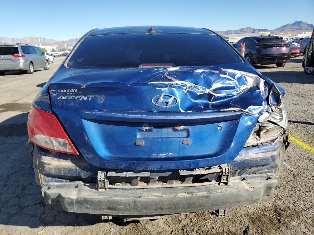 2015 Hyundai Accent VIN KMHCT4AEXFU883608 Copart auction photo, rollover damage thumbnail 6