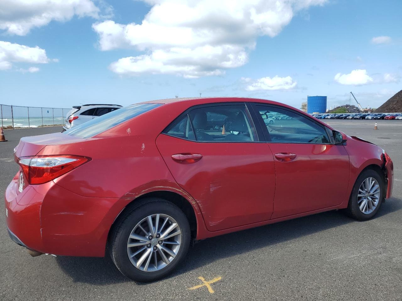 2014 Toyota Corolla VIN 5YFBURHE6EP133182 Copart auction photo, front end / rear end damage thumbnail 3