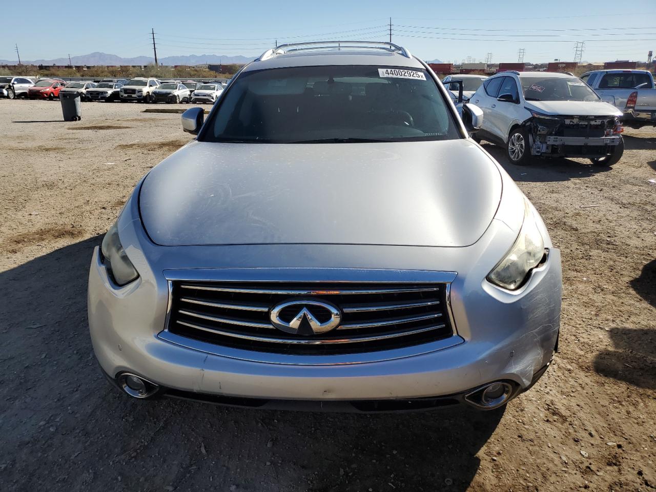 2012 Infiniti FX VIN JN8AS1MUXCM120858 Copart auction photo, undercarriage / front end damage thumbnail 5