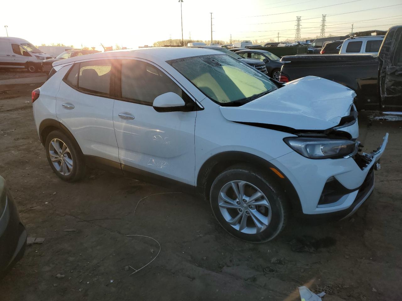 2021 Buick Encore VIN KL4MMBS25MB072333 Copart auction photo, front end damage thumbnail 4
