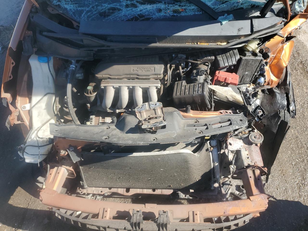 2010 Honda Fit VIN JHMGE8H42AS008515 Copart auction photo, front end / rear end damage thumbnail 12