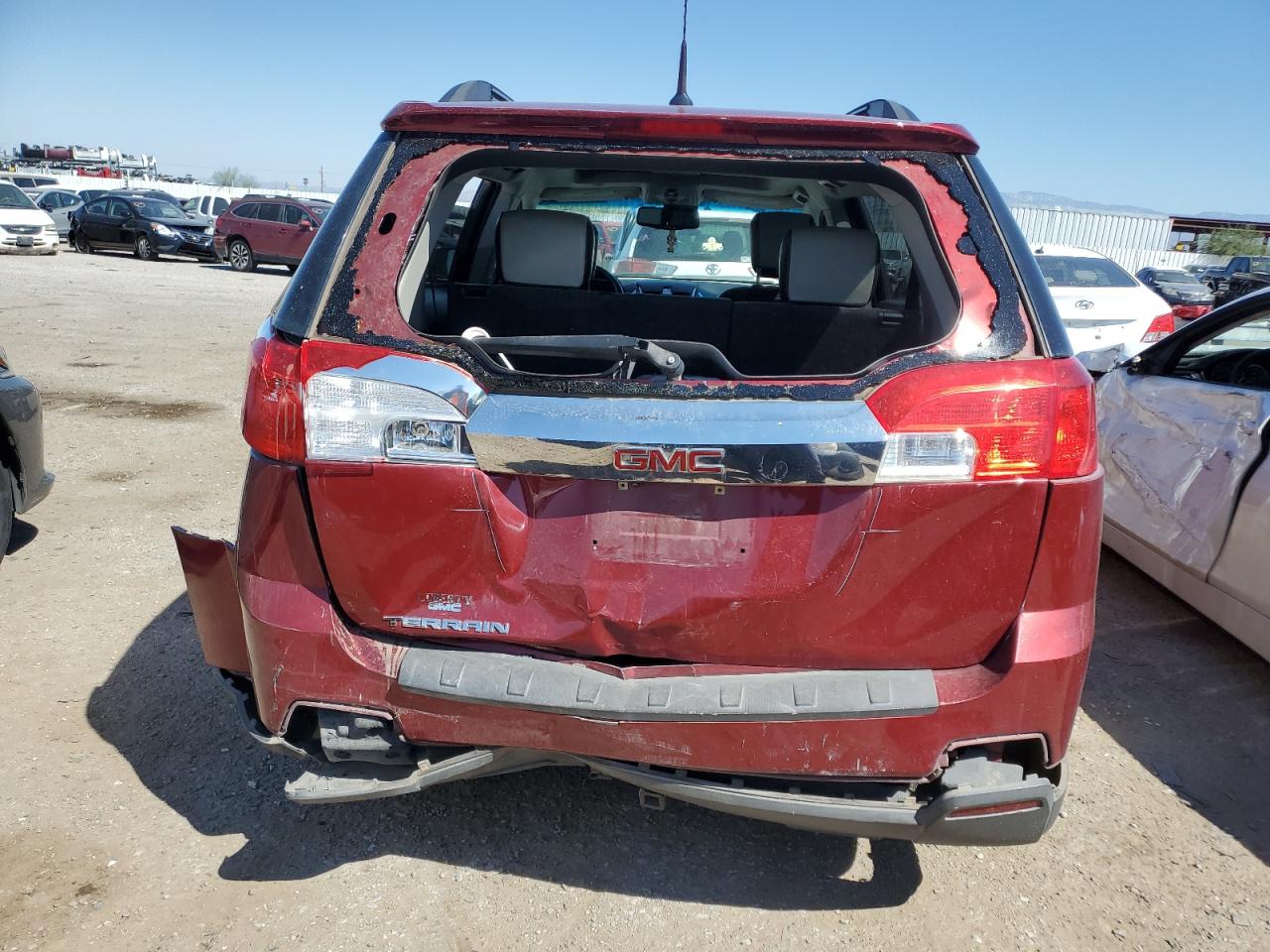 2011 GMC Terrain VIN 2CTALUECXB6252925 Copart auction photo, rear end / mechanical damage thumbnail 6