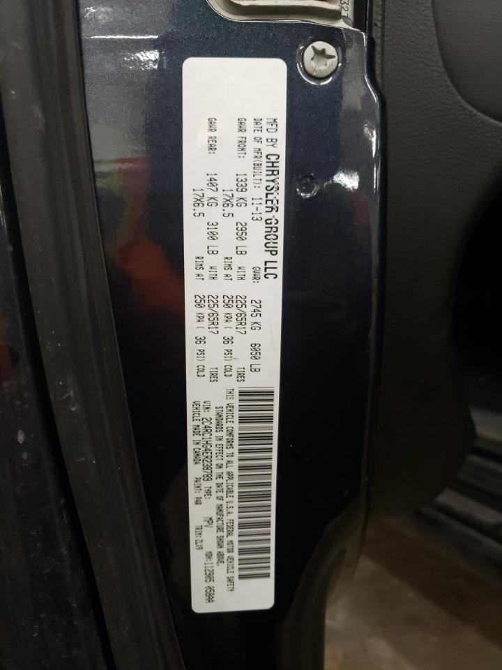 2014 Chrysler Town & Country VIN 2C4RC1HG4ER238789 Copart auction photo, front end damage thumbnail 14