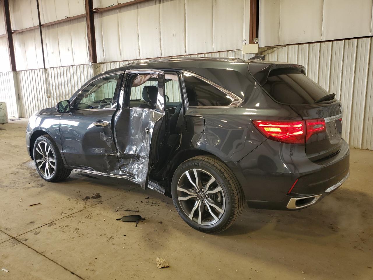 2020 Acura MDX VIN 5J8YD4H85LL016997 Copart auction photo, side / top/roof damage thumbnail 2
