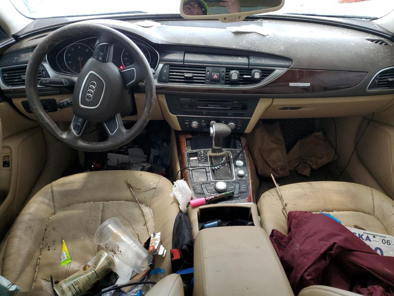 2014 Audi A6 VIN WAUGFAFC0EN093954 Copart auction photo, all over damage thumbnail 8