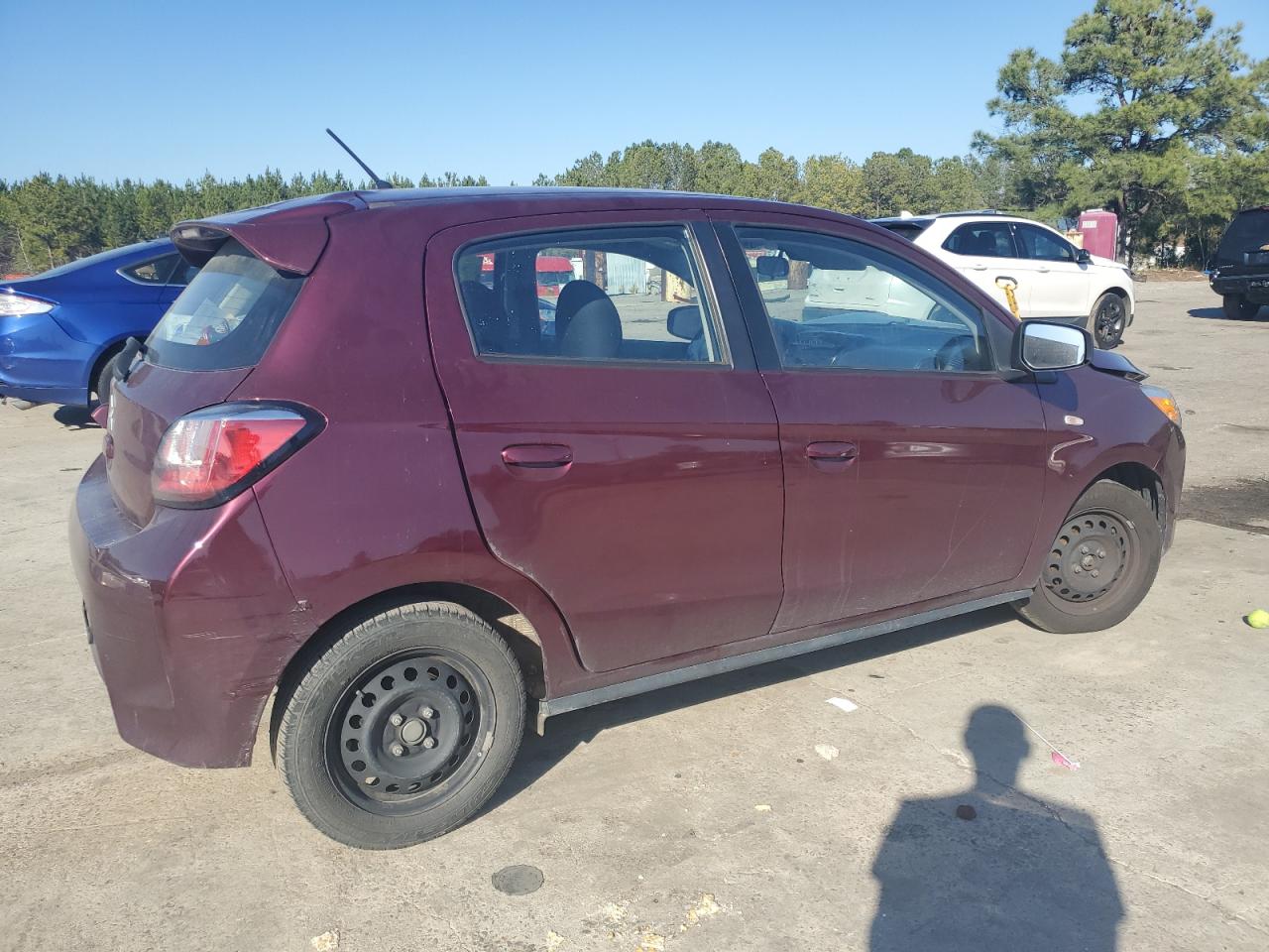2021 Mitsubishi Mirage VIN ML32AUHJ2MH005429 Copart auction photo, front end / side damage thumbnail 3