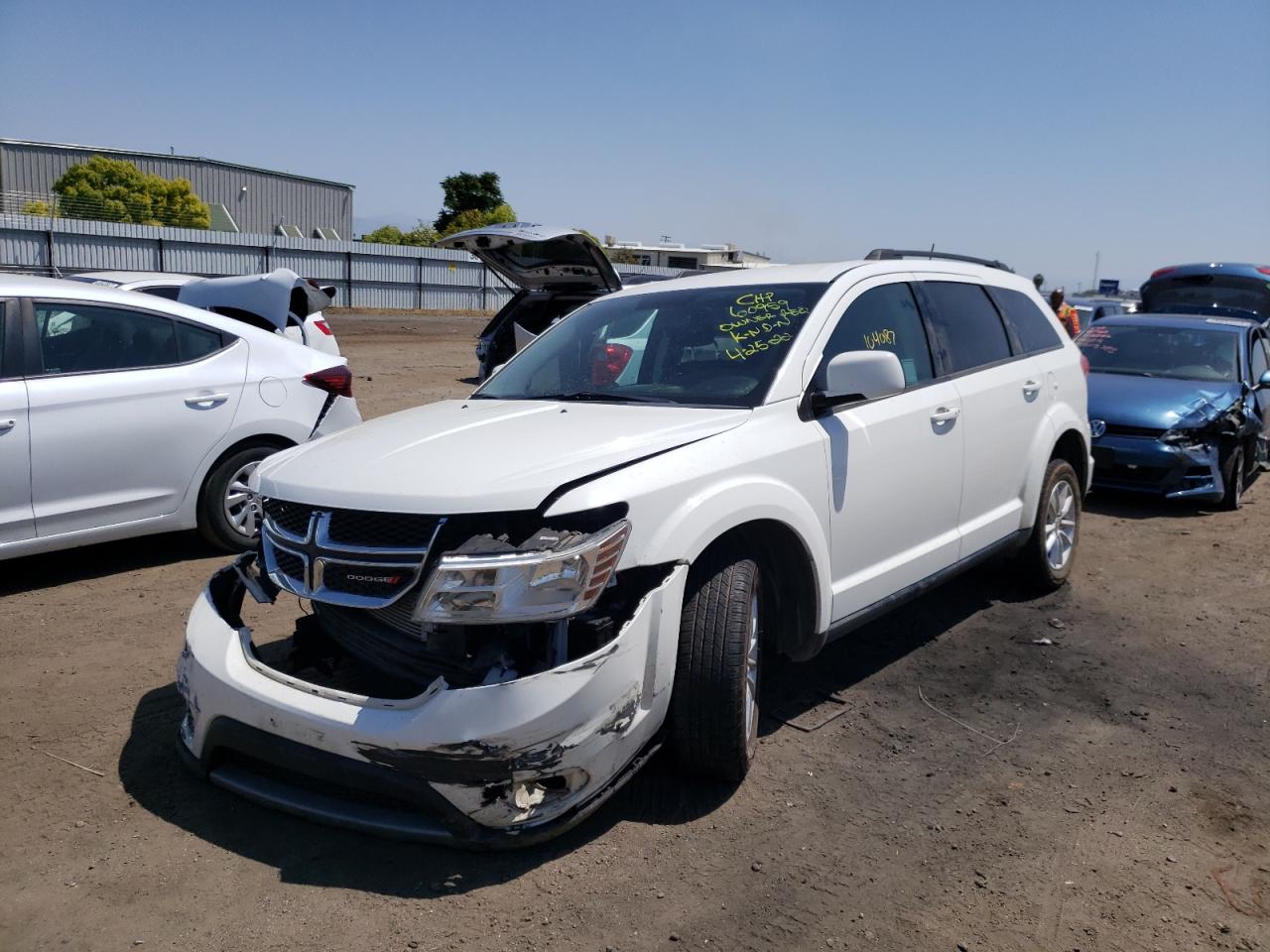 2015 Dodge Journey VIN 3C4PDCBG7FT742583 Copart auction photo, front end / undercarriage damage thumbnail 2