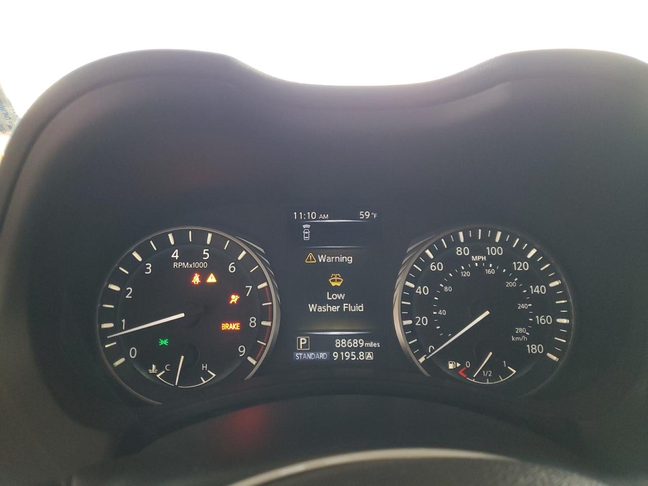 2019 Infiniti Q50 VIN JN1EV7AP1KM540094 Copart auction photo, front end / rear end damage thumbnail 9