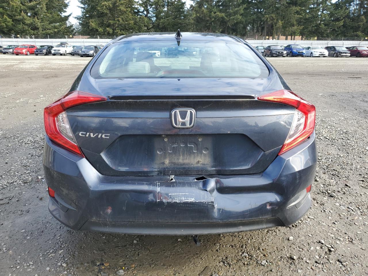 2016 Honda Civic VIN 19XFC1F30GE221558 Copart auction photo, front end / rear end damage thumbnail 6