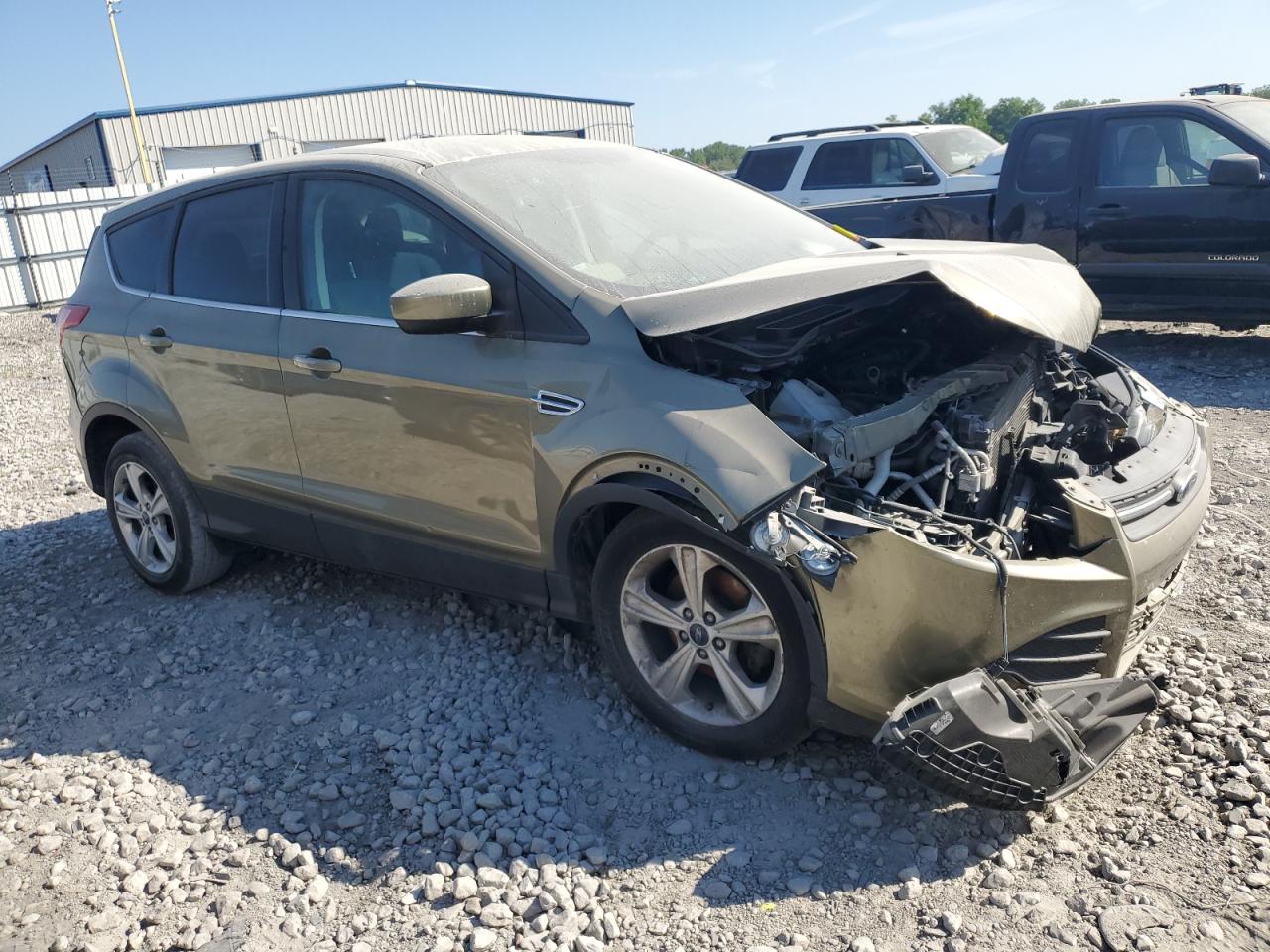 2014 Ford Escape VIN 1FMCU0GX4EUA04178 Copart auction photo, front end / side damage thumbnail 4