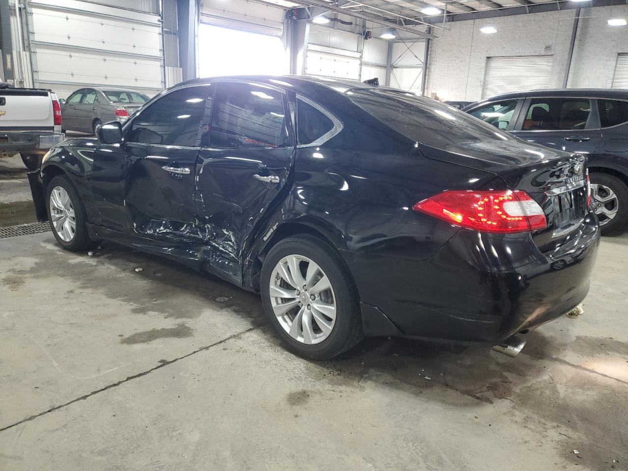 2011 Infiniti M VIN JN1BY1AR1BM371915 Copart auction photo, side damage thumbnail 2