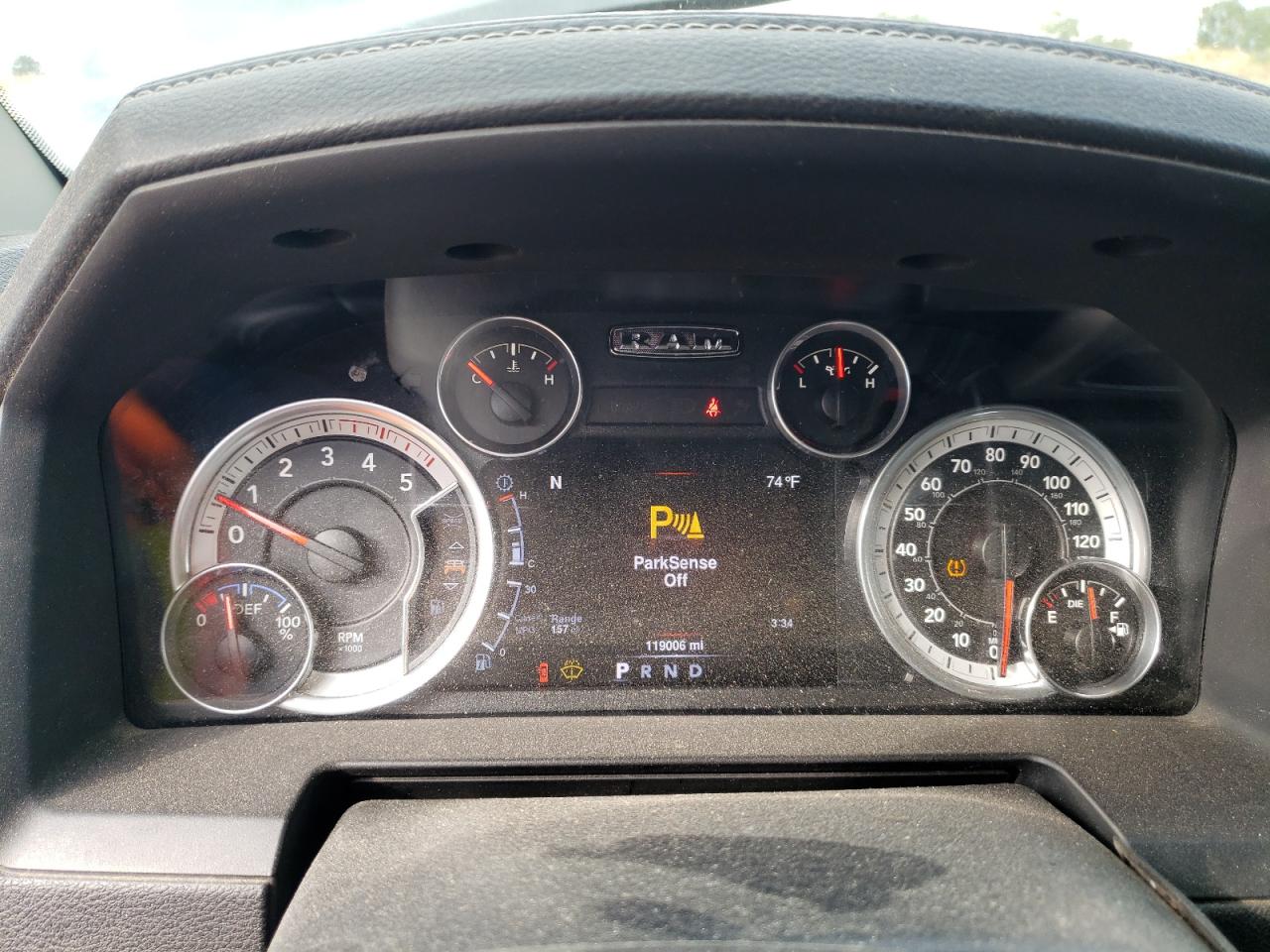 2016 RAM 2500 VIN 3C6UR5FLXGG334118 Copart auction photo, front end damage thumbnail 9